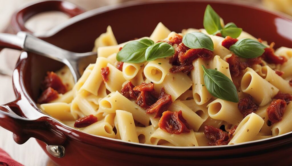 Asiago Cheese and Sun-Dried Tomatoes Pasta Dish