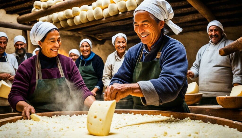 Basajo cheese production