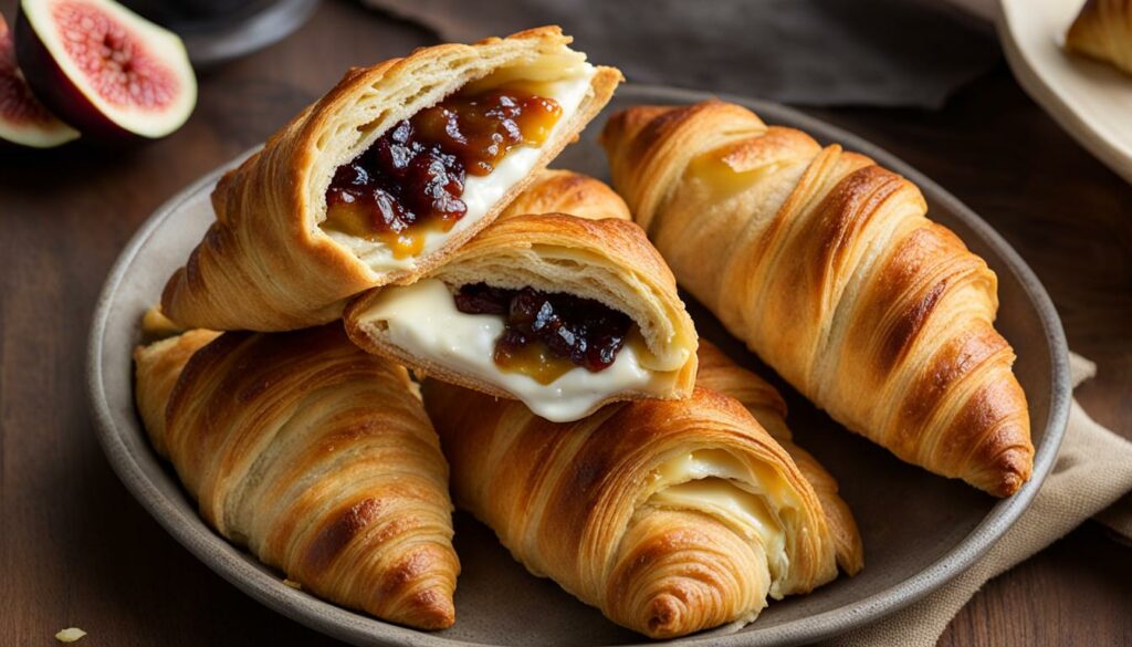 Brie and Fig Jam Croissant Pockets Recipe
