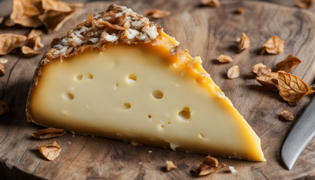 Cabecou Feuille D'Armagnac cheese