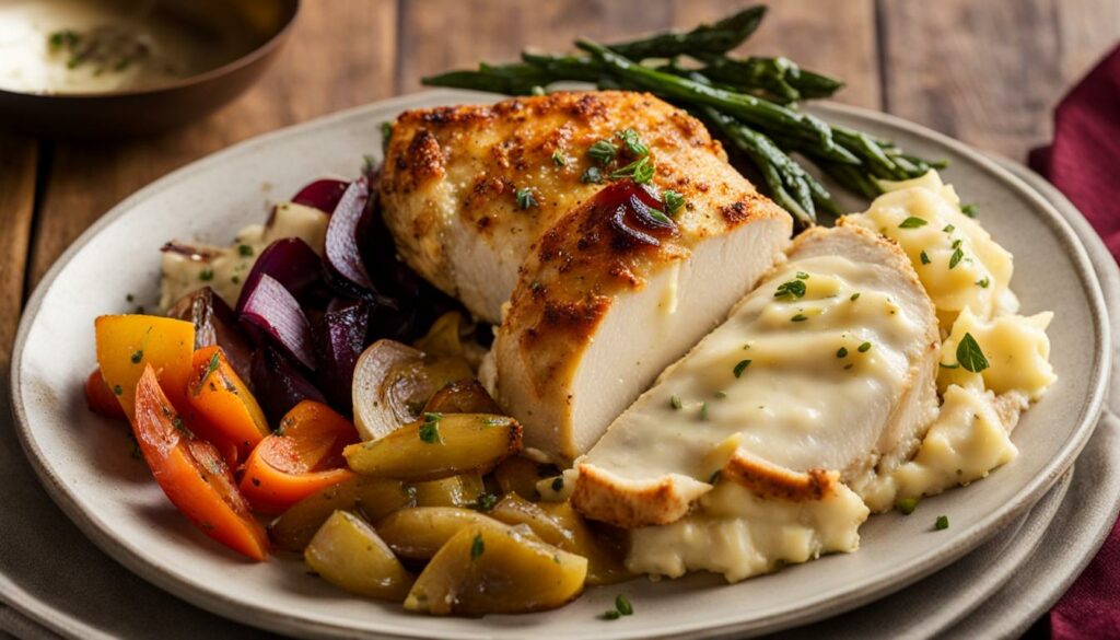 Camembert and Caramelized Onion Stuffed Chicken Breast Recipe