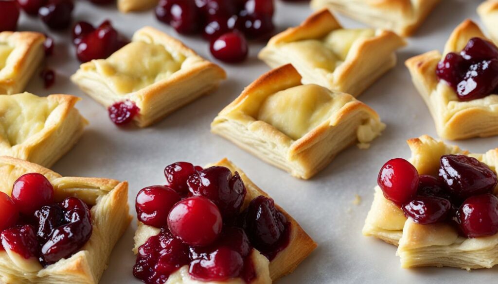Camembert and Cranberry Puff Pastry Bites Recipe