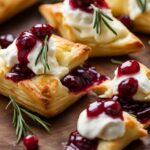 Camembert and Cranberry Puff Pastry Bites Recipe