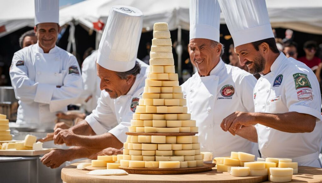 Celebrity Cheese Stacking