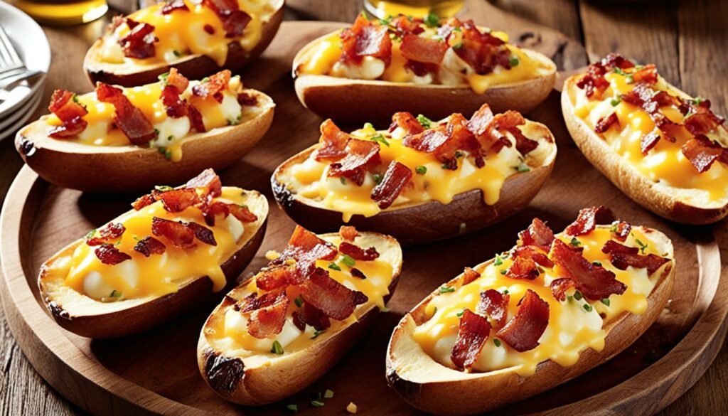 Cheddar and Bacon Loaded Potato Skins Recipe
