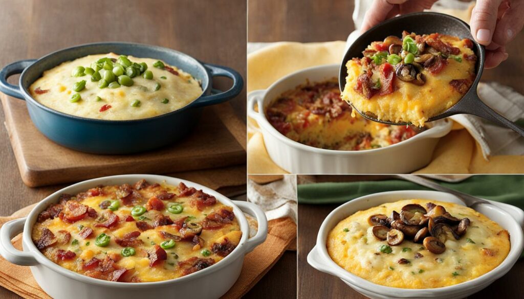 Cheesy grits casserole variations