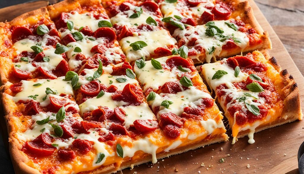 Detroit Street Brick Cheese Pizza