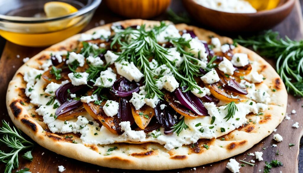 Goat Cheese and Caramelized Onion Flatbread