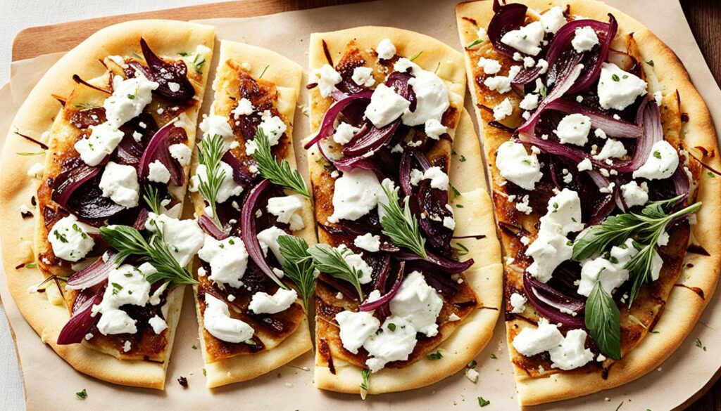 Goat Cheese and Caramelized Onion Flatbread