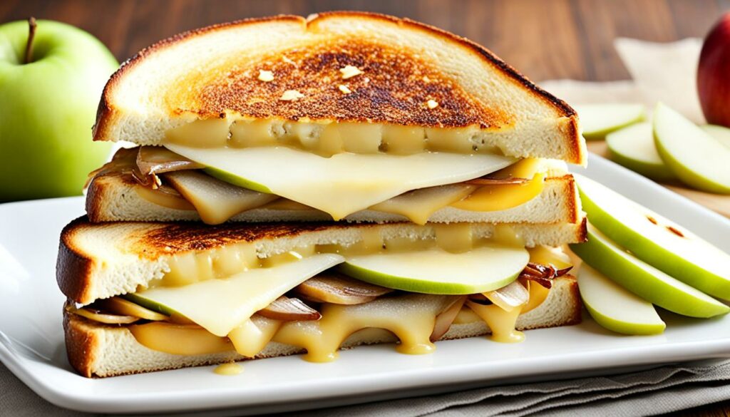 Gouda and Apple Grilled Cheese with Caramelized Onions Recipe