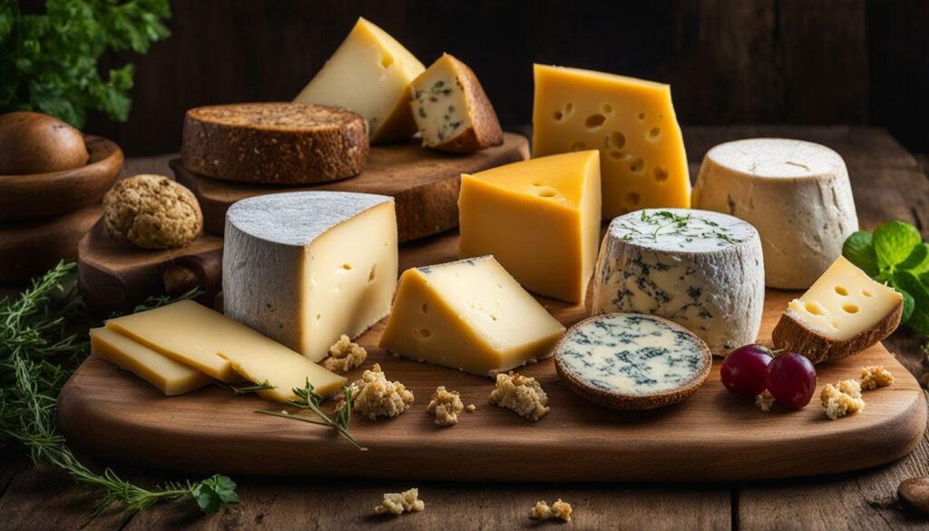 Irish artisan cheese selection