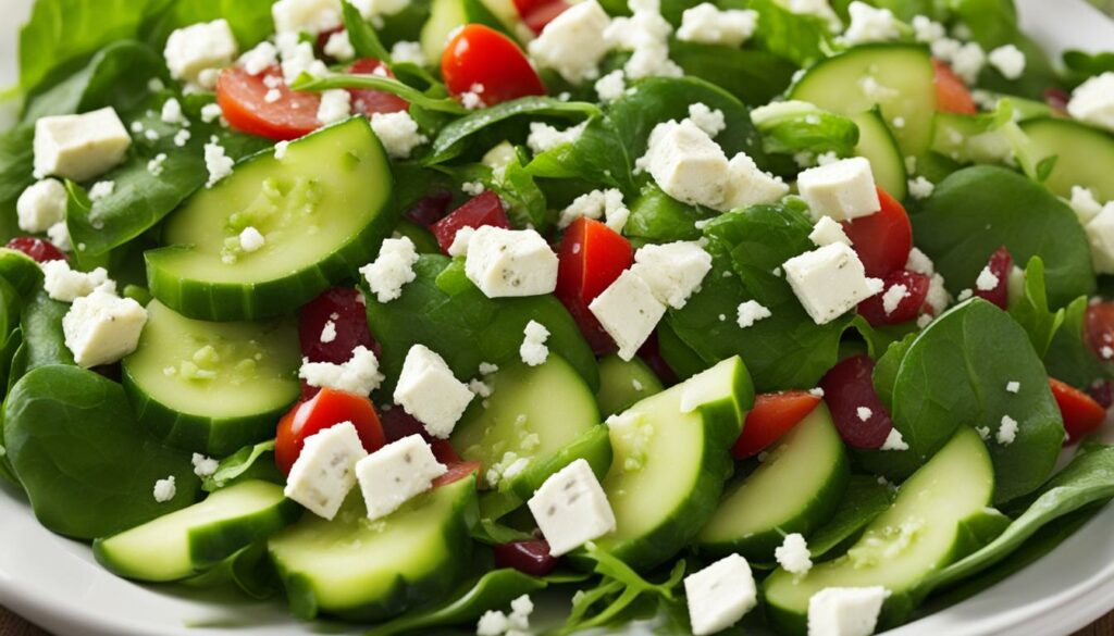 Mediterranean feta cucumber salad