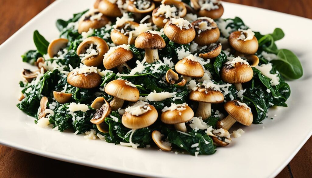 Parmesan and spinach stuffed mushrooms