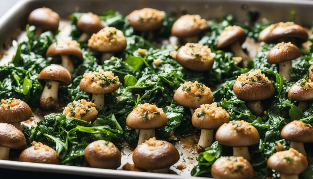 Parmesan and spinach stuffed mushrooms recipe