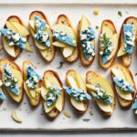 Roquefort and Pear Crostini with Balsamic Reduction Recipe