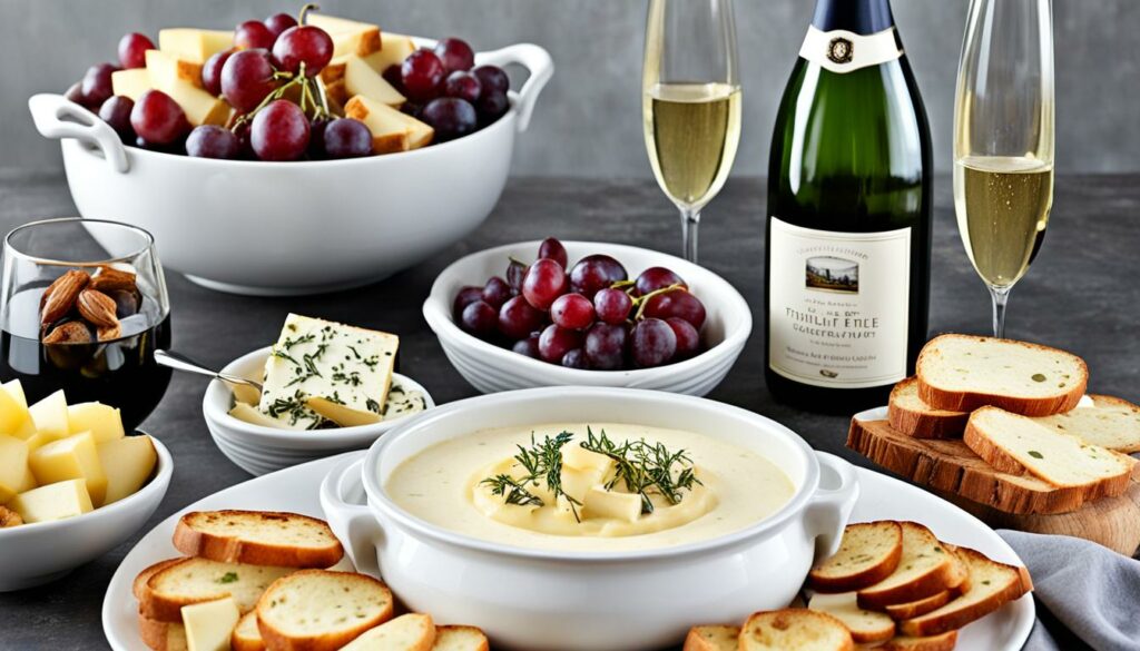 Truffle-infused Brie Fondue with Champagne Recipe