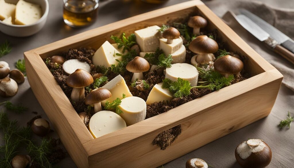 artisan champignon mushroom cheese