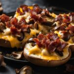 Bacon and Cheddar Stuffed Mushrooms Delight