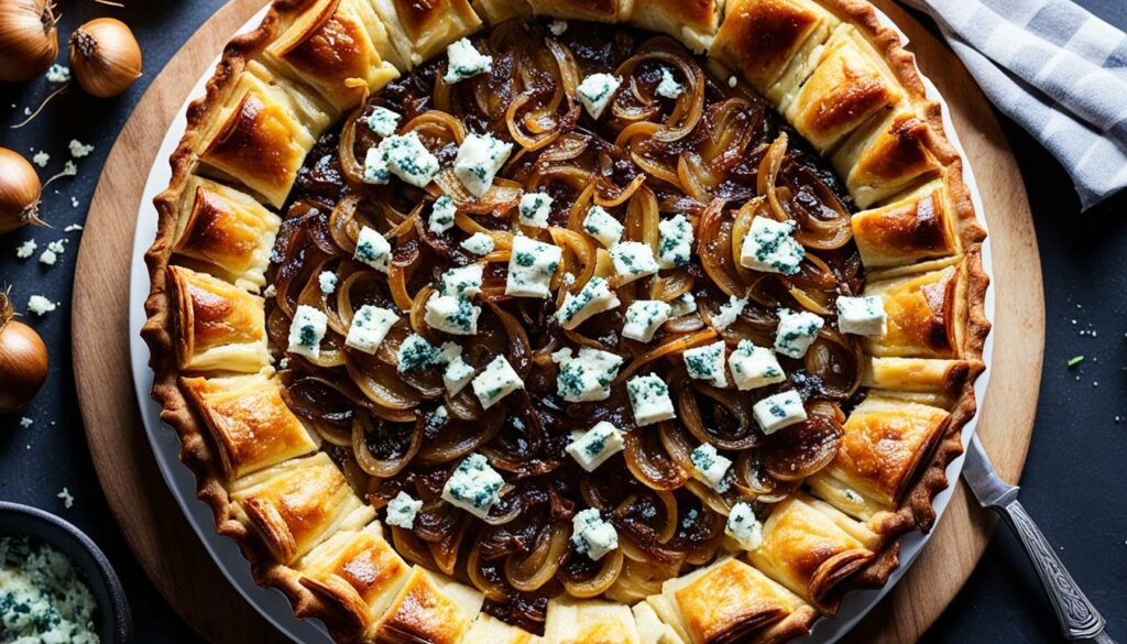 blue cheese and caramelized onion tart recipe