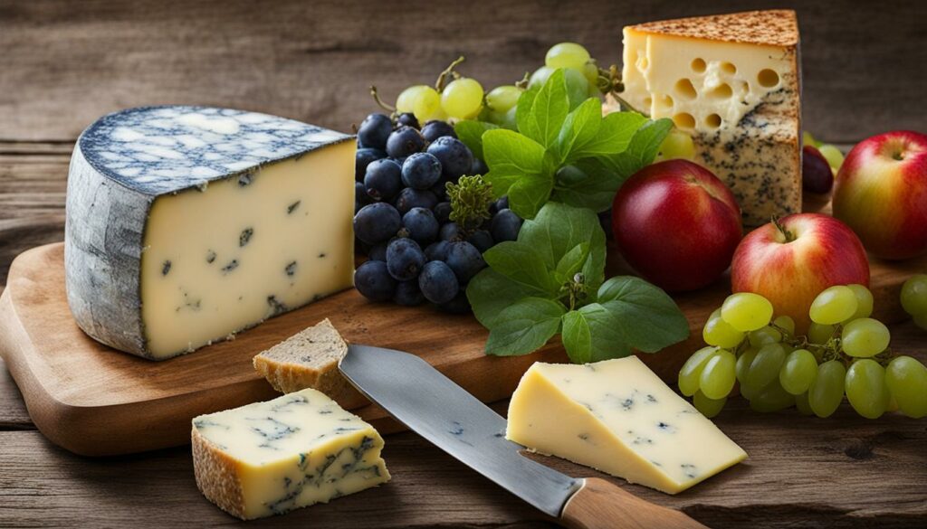 blue-veined cheeses