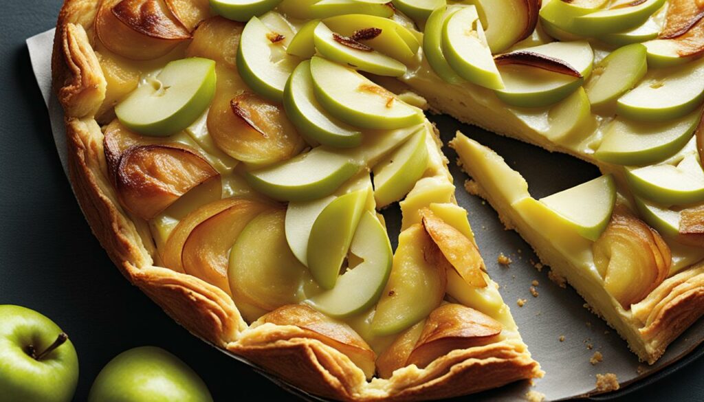 brie and apple tart image