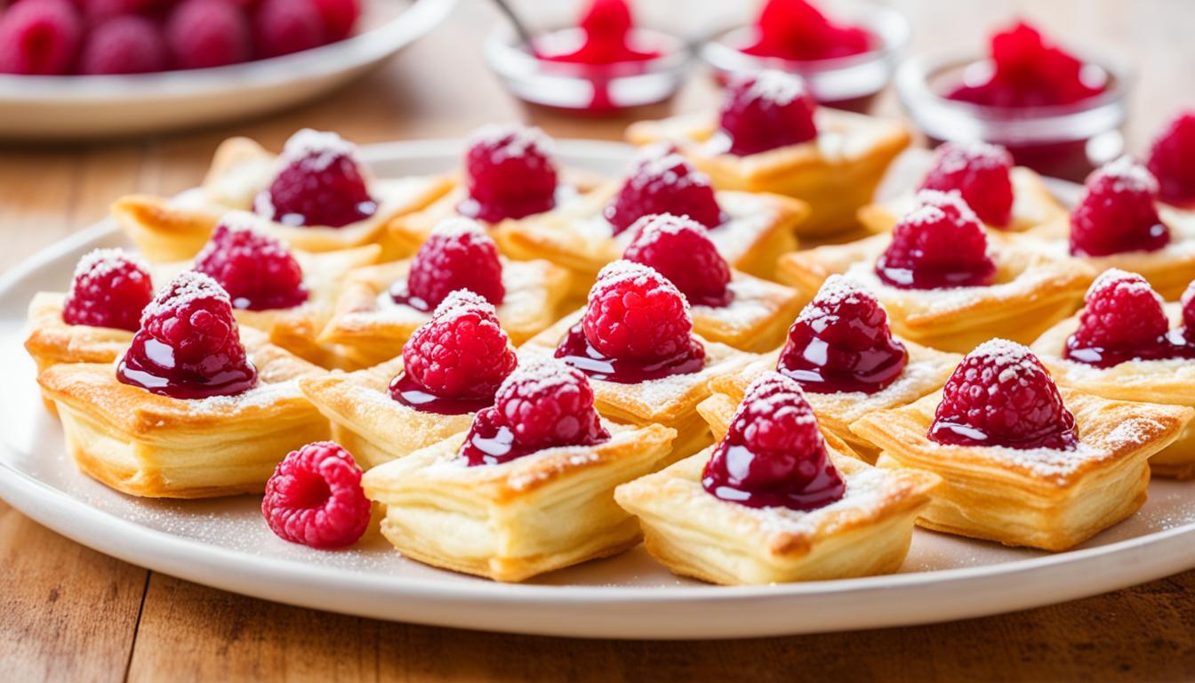 Brie & Raspberry Puff Pastry Bites Recipe