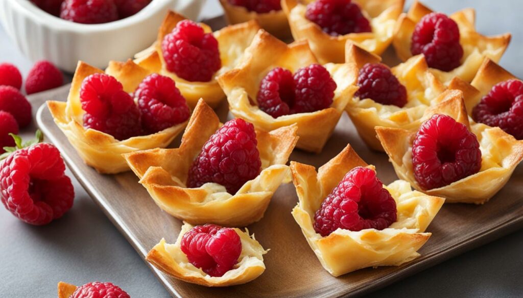 brie and raspberry phyllo cups recipe