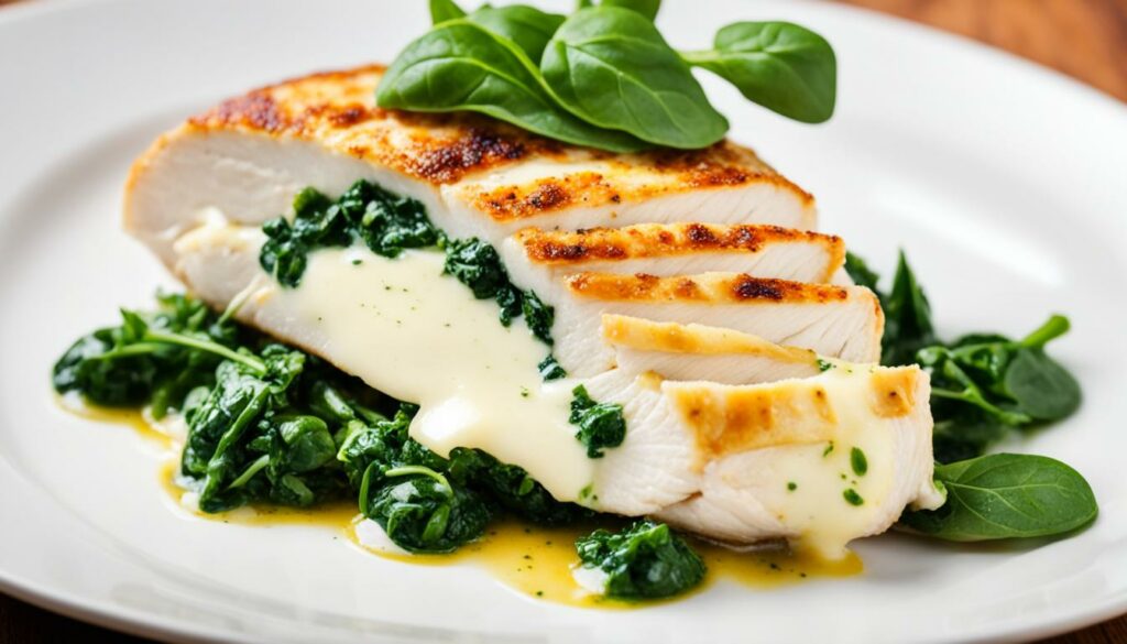 camembert and spinach stuffed chicken recipe