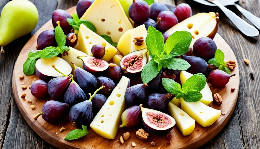cheese and fruit combination