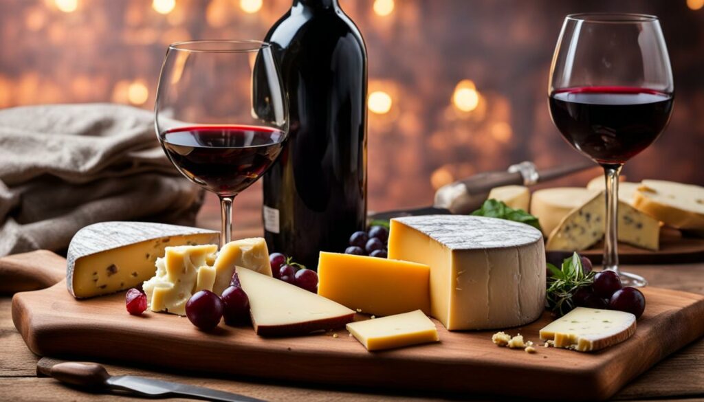 cheese and wine pairing image