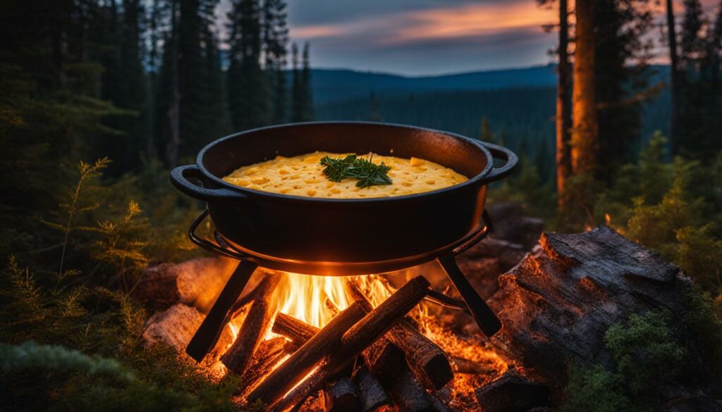 cheese fondue by the fire