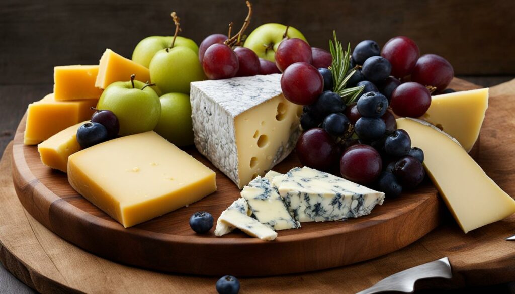 cheese platter with Blu di Bufala Cheese