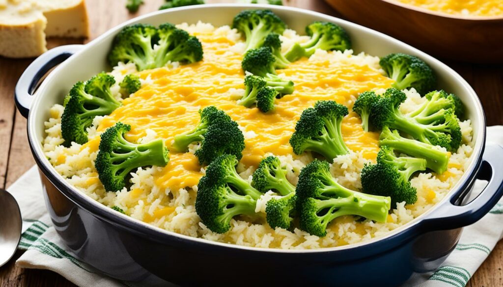 cheesy broccoli rice casserole recipe