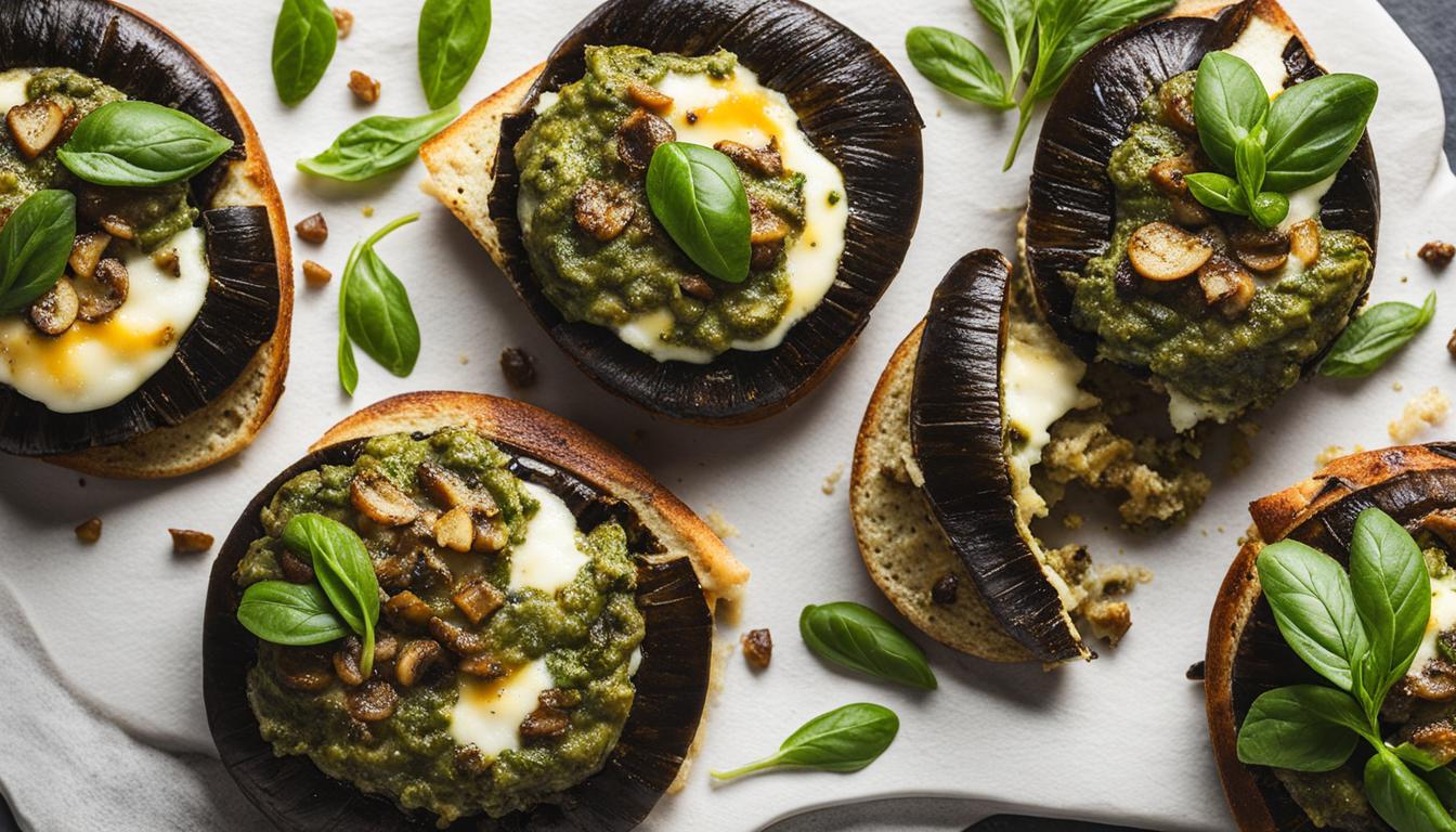 Pesto Mozzarella Stuffed Portobellos Recipe