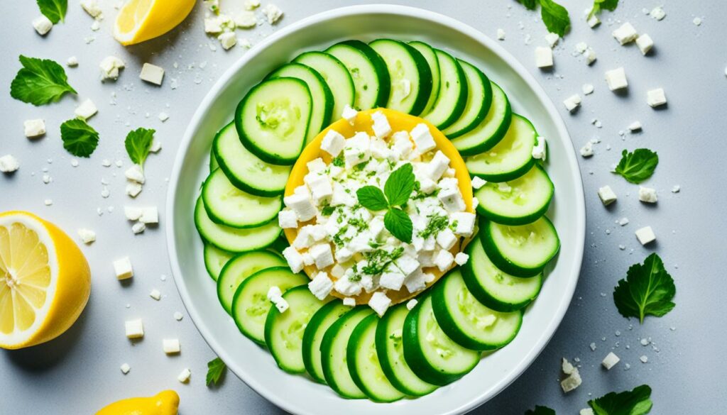 feta and cucumber salad with lemon dressing recipe