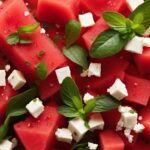 feta and watermelon salad with mint recipe