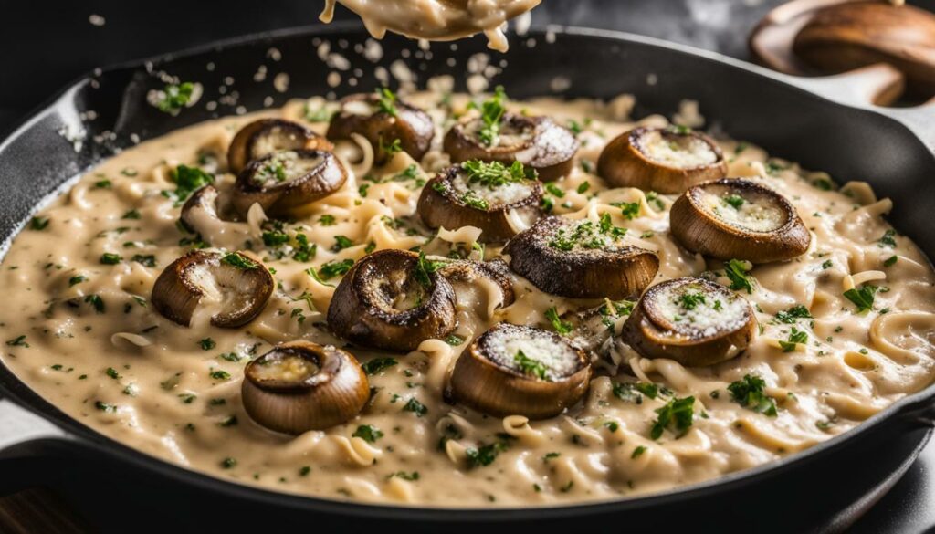 how to make creamy garlic mushrooms