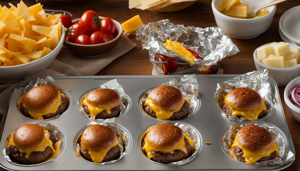 make-ahead and reheating of cheddar cheeseburger sliders