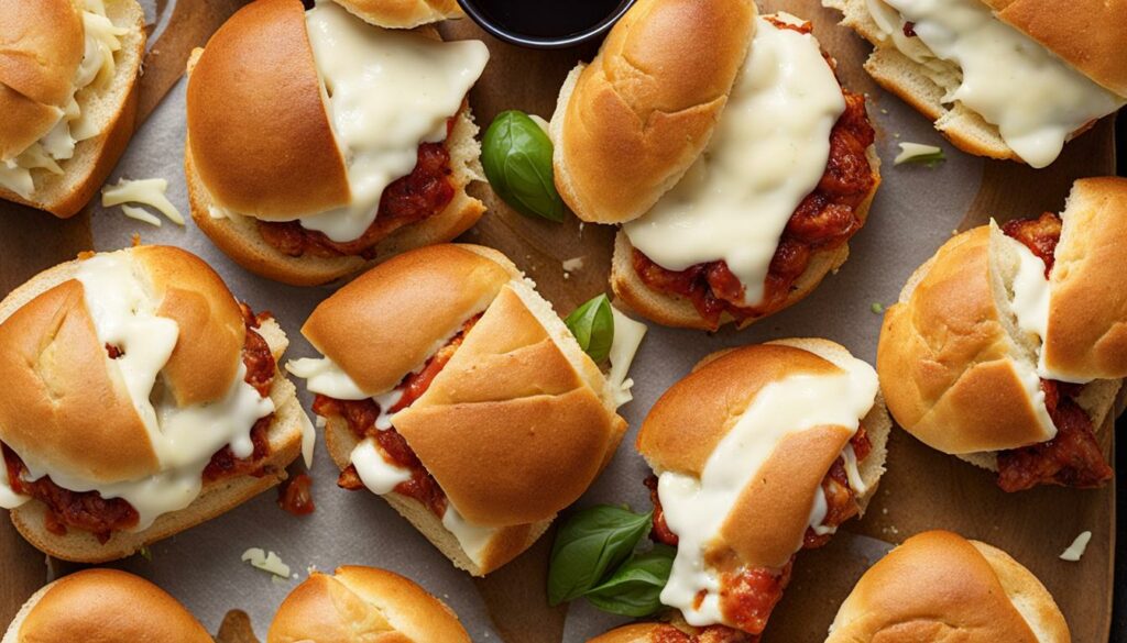 mouthwatering chicken parmesan sliders