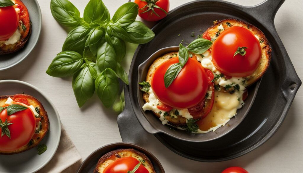 mozzarella basil tomatoes