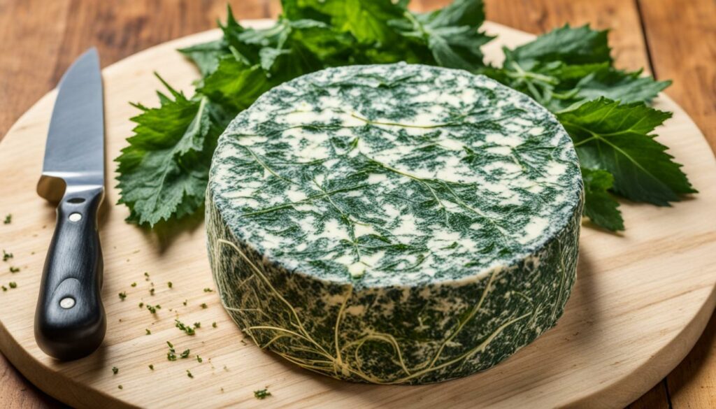 nettle wrapped cheese