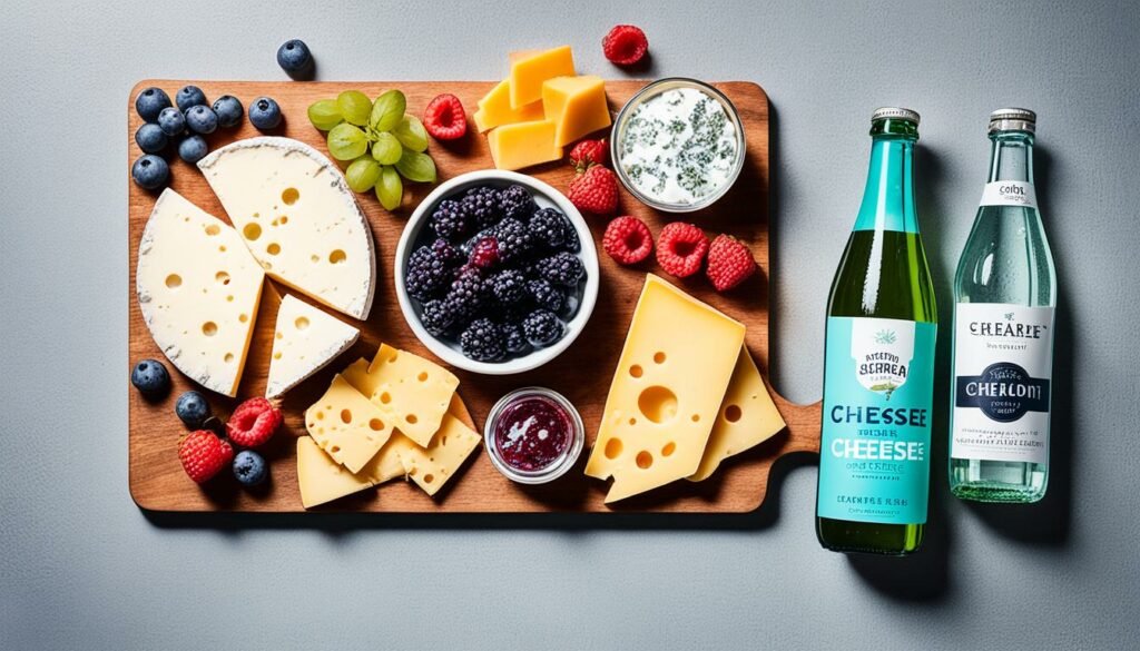pairing cheese with sparkling water