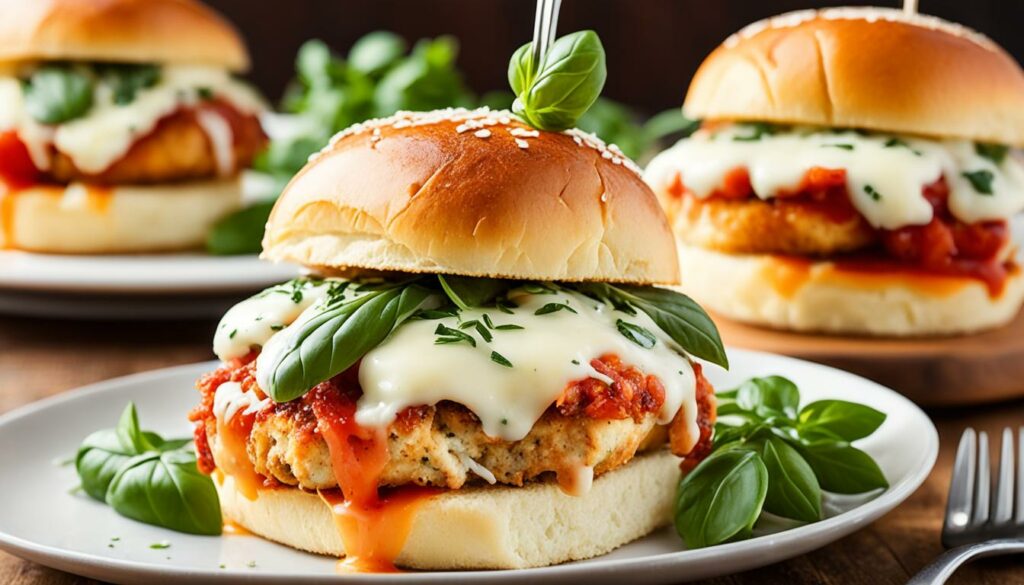 provolone and chicken parmesan sliders recipe