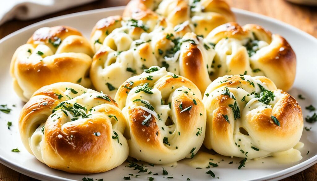 provolone and garlic butter knots