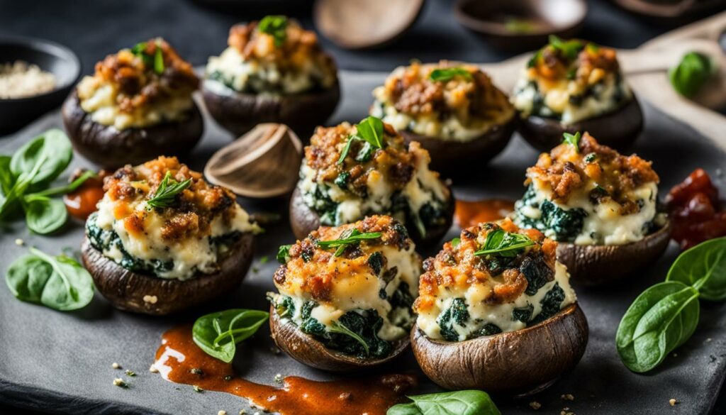 ricotta and spinach stuffed mushrooms recipe