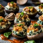 Ricotta and Spinach Stuffed Mushrooms Delight