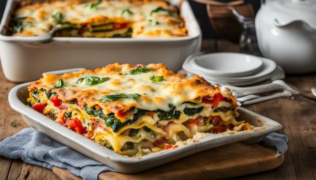vegetarian lasagna with cheese