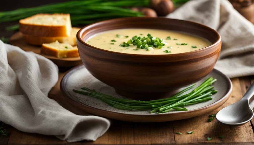 vegetarian potato cheddar soup