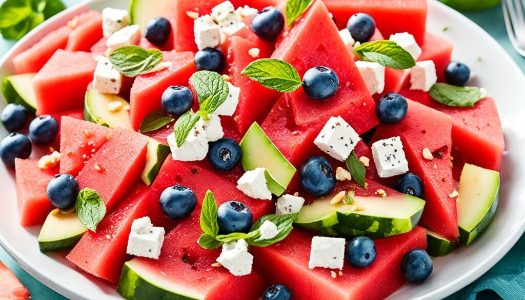 watermelon salad with variations