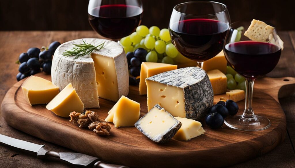 wine and cheese pairing